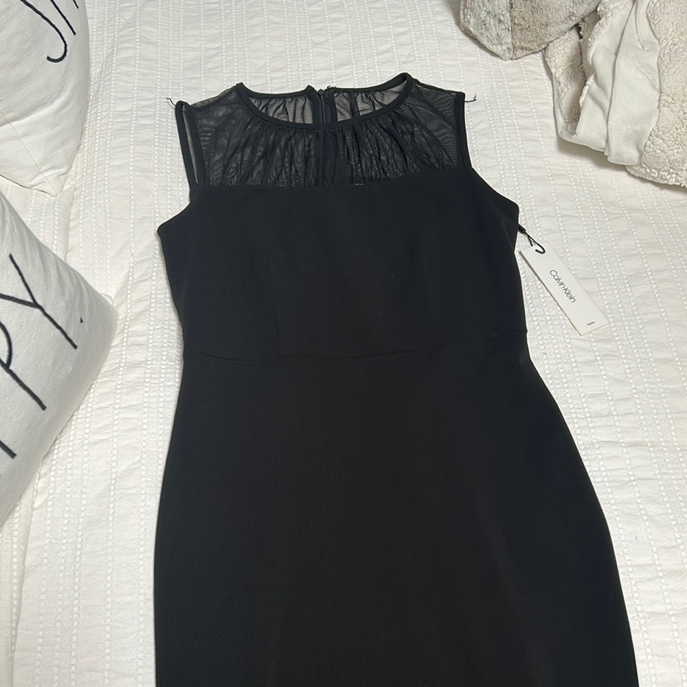calvin klein black formal dress